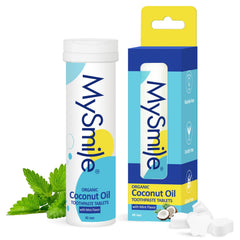 MySmile toothpaste tablets jar and packaging