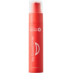 Front packaging of MySweetSmile Strawberry Toothpaste 60g