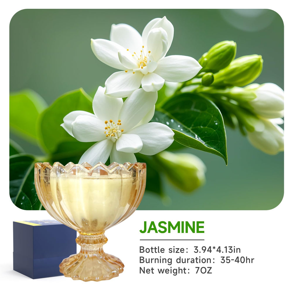 MY ZORAHOME amber-glass-handmade-candle uses soy wax for a cleaner burn.