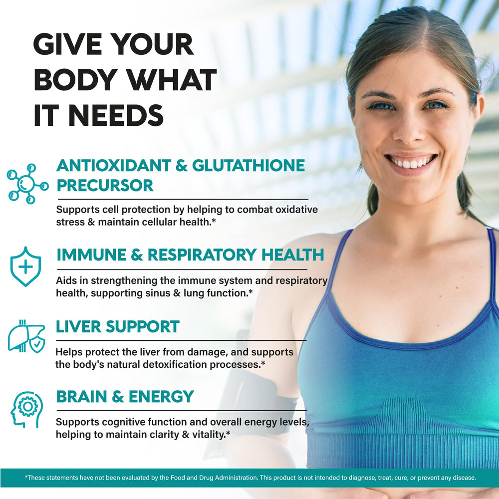 NAC 1200 mg per serving on product label