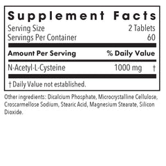 N-Acetyl-L-Cysteine 500 mg per tablet illustrated