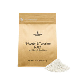 Front view of Pure Original N-Acetyl L-Tyrosine Powder (4 oz)
