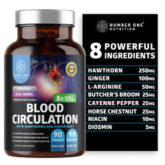 Bottle of Number One Nutrition Blood Circulation supplement