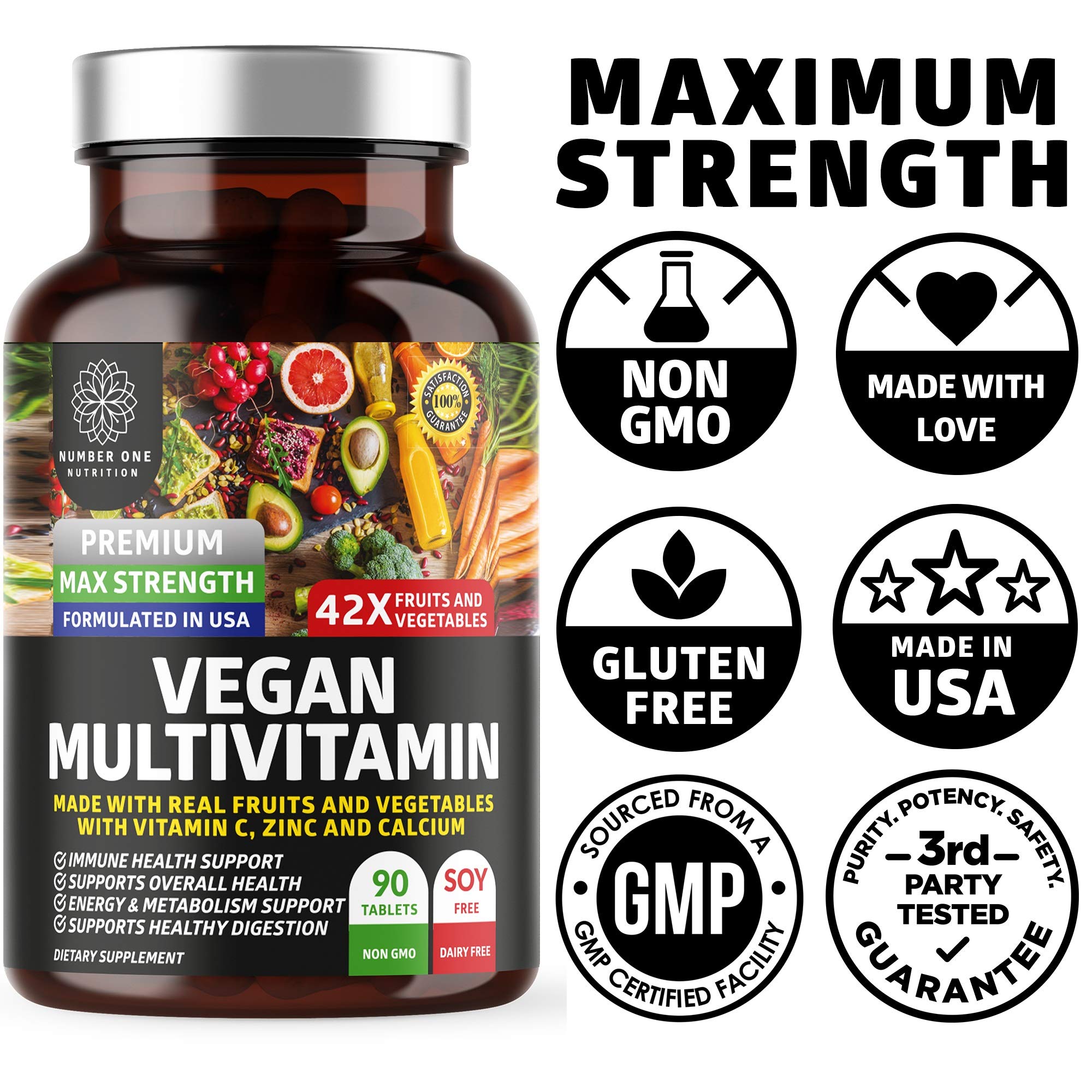 Packaging image of 90-tablet plant-based multivitamin