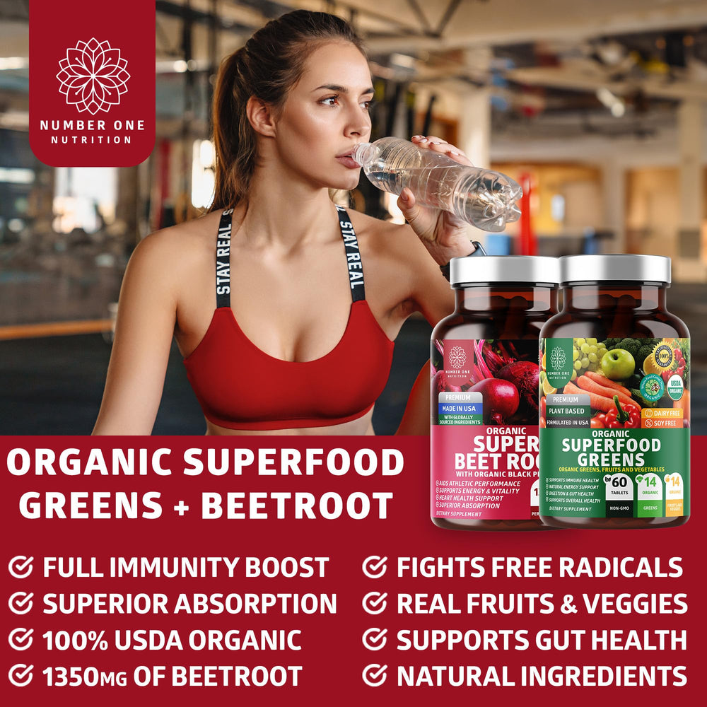 Organic greens ingredients including alfalfa, spirulina and barley grass used in N1N tablets