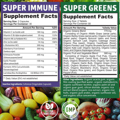 Organic greens and fruits blend for immunity