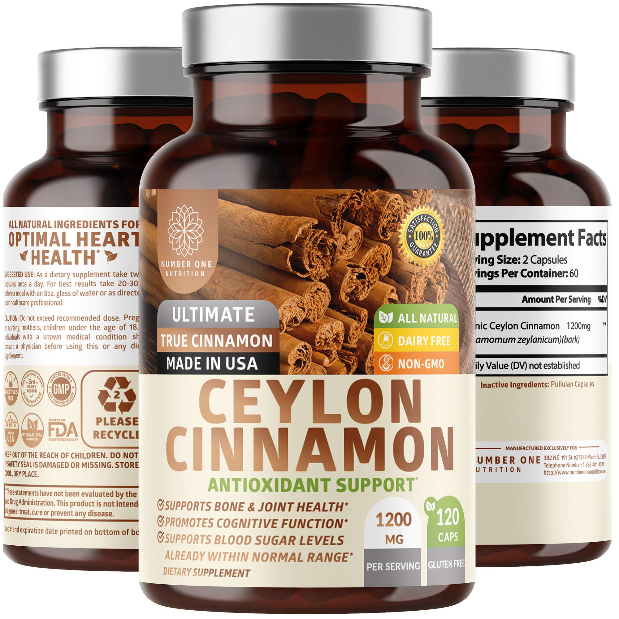 N1N Premium Ceylon Cinnamon 1200mg bottle