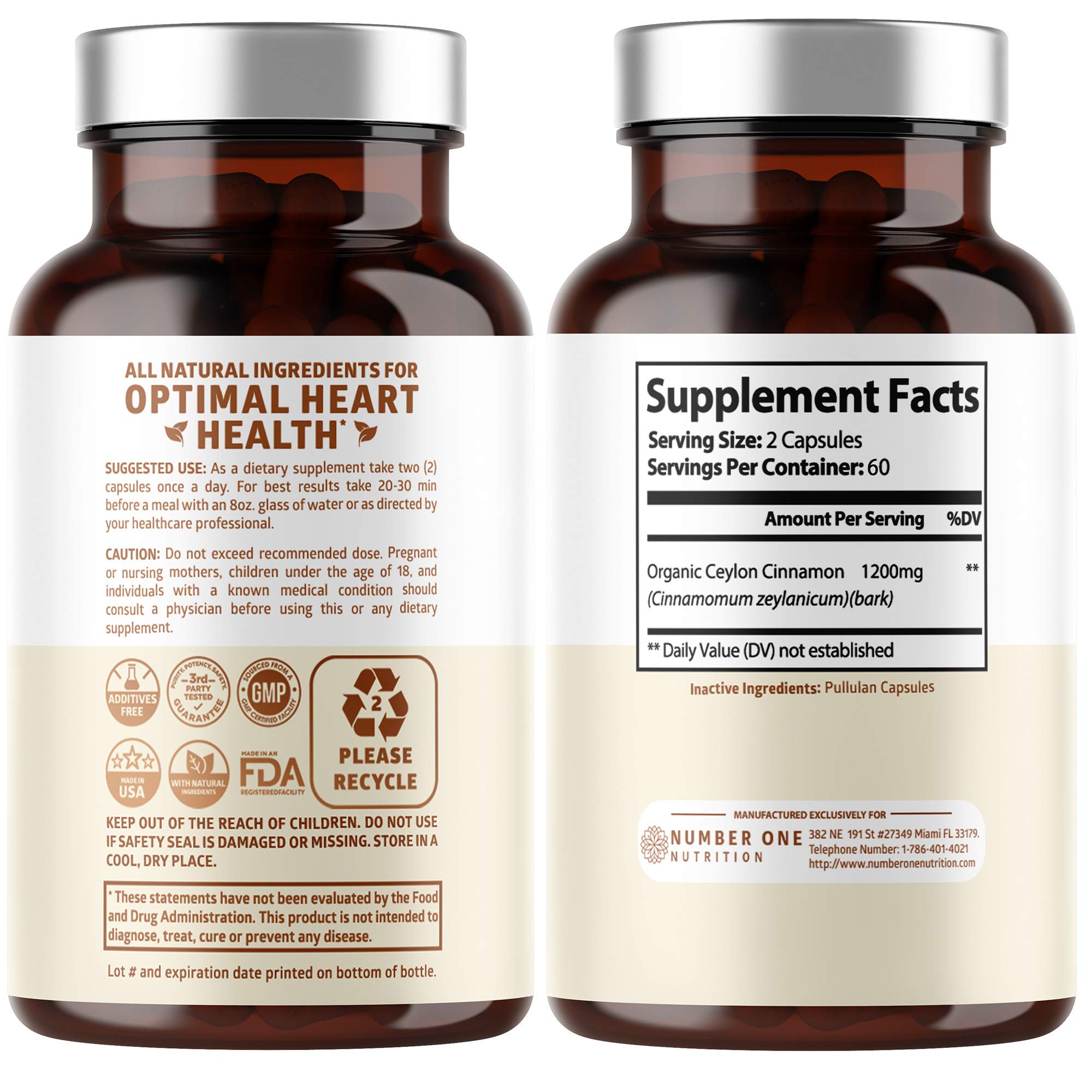 N1N Premium Ceylon Cinnamon 1200mg capsules