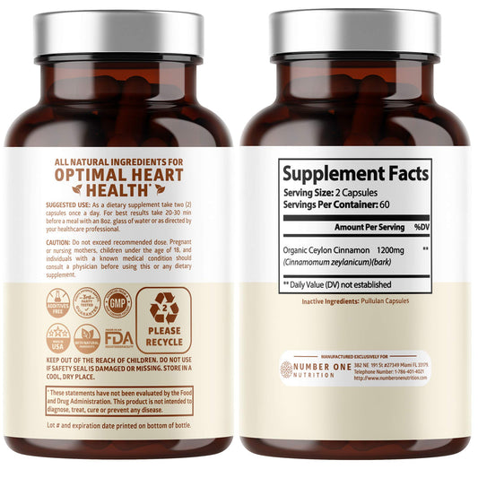 N1N Premium Ceylon Cinnamon 1200mg capsules