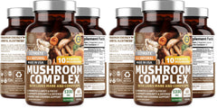 N1N Premium Mushroom Complex hero image showing two packs of 60 vegan capsules