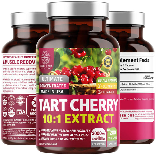 N1N Tart Cherry Extract Capsules bottle - front view