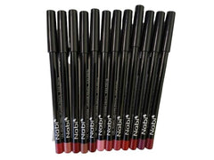 Nabi lip liner 12-shades collection case showing versatile pencils for defined lips