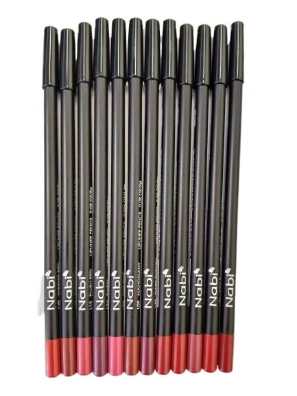 Nabi lip liner 12-piece red tone case—precise contouring and long-wear definition for lips.