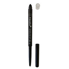Nabi waterproof eyeliner demonstrates 24-hour wear and moisture resistance.