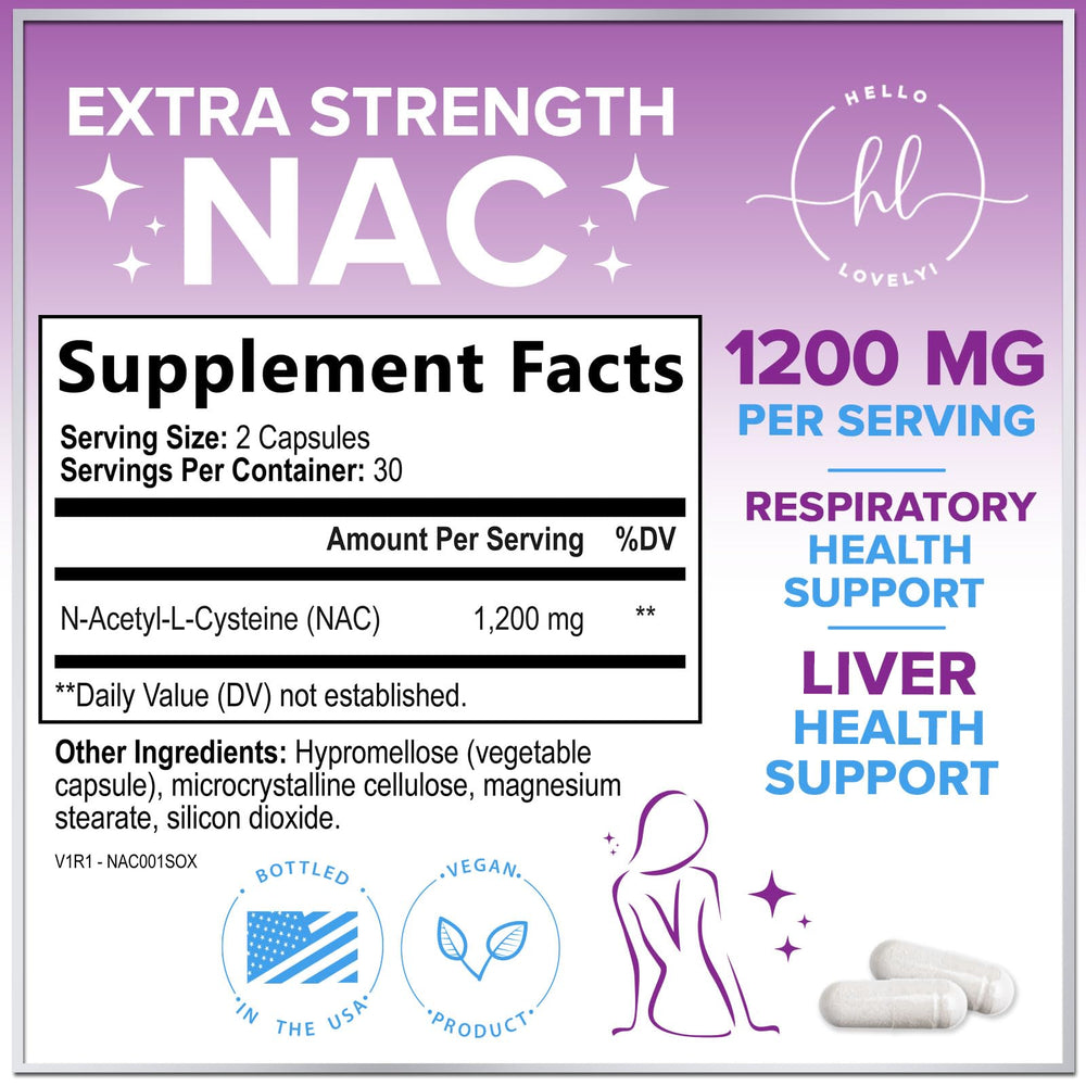 Close-up of NAC 1200mg capsule