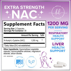 Close-up of NAC 1200mg capsule
