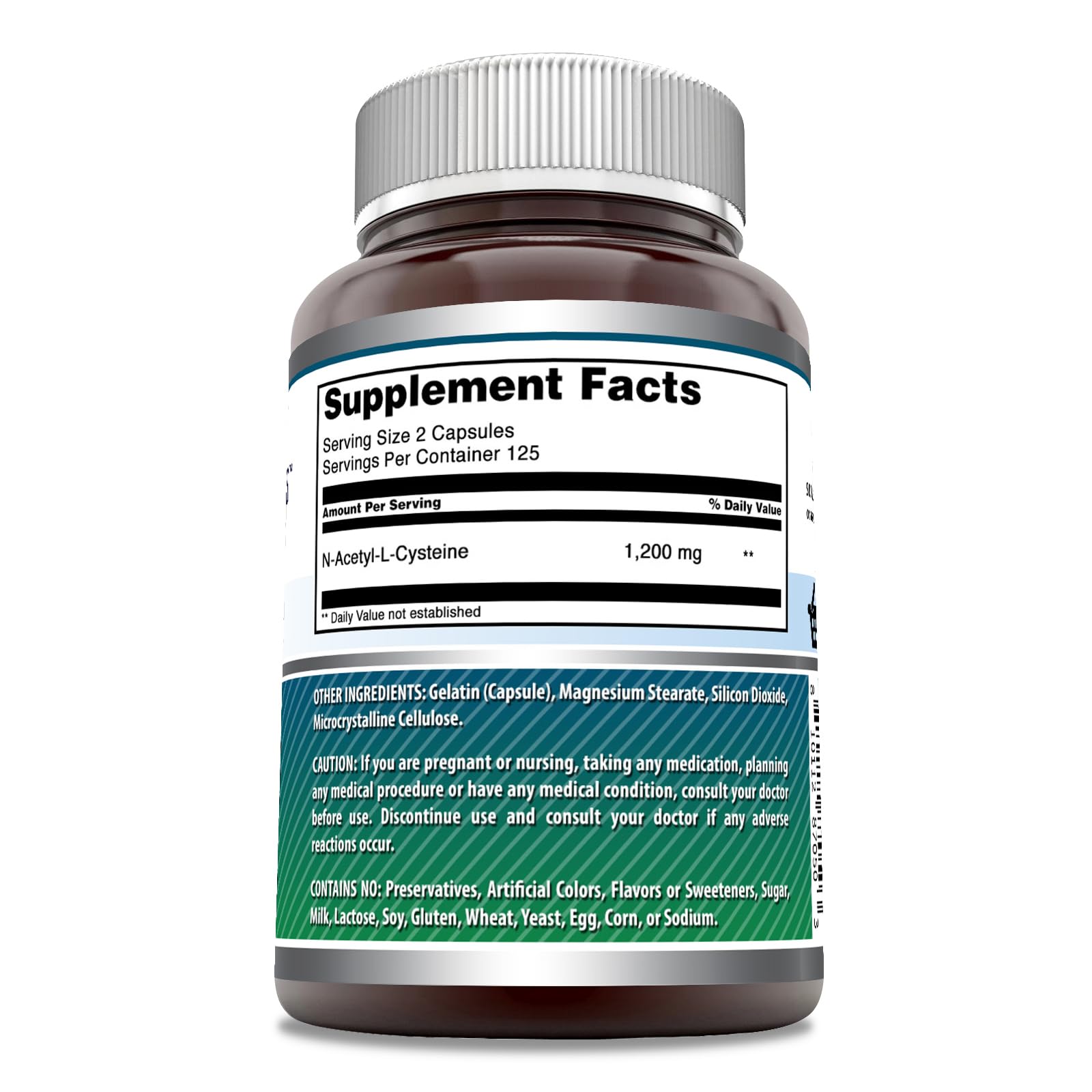 250 capsules bottle of NAC supplement
