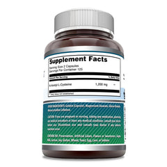 250 capsules bottle of NAC supplement