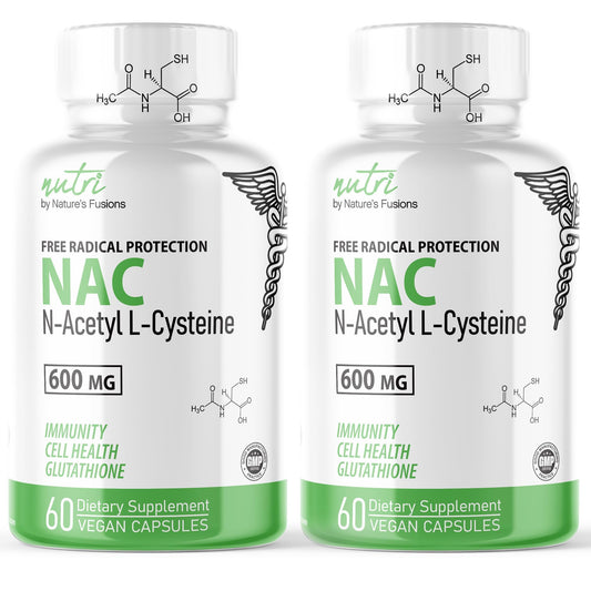 Front view of NAC 600mg 2-pack packaging