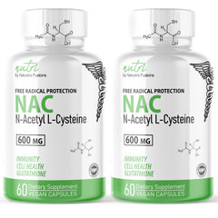 Front view of NAC 600mg 2-pack packaging