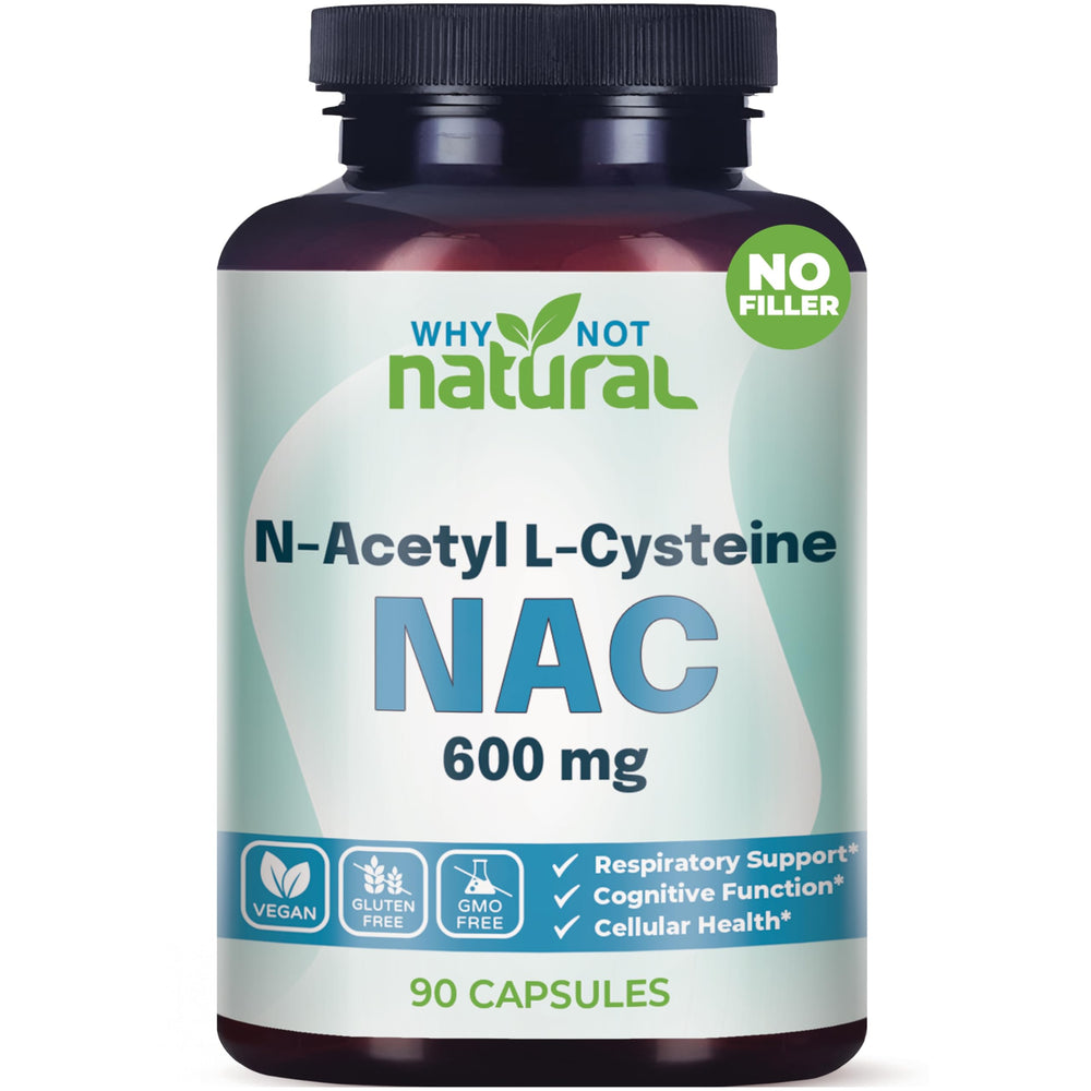 NAC 600 mg capsules bottle front