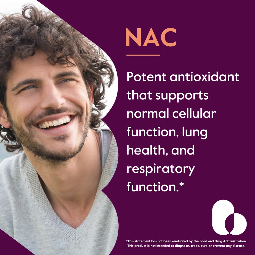 NAC 600mg per capsule vegan and gluten-free