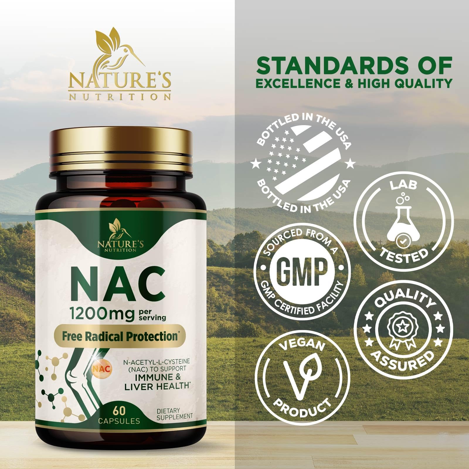 NAC antioxidant and cellular health support