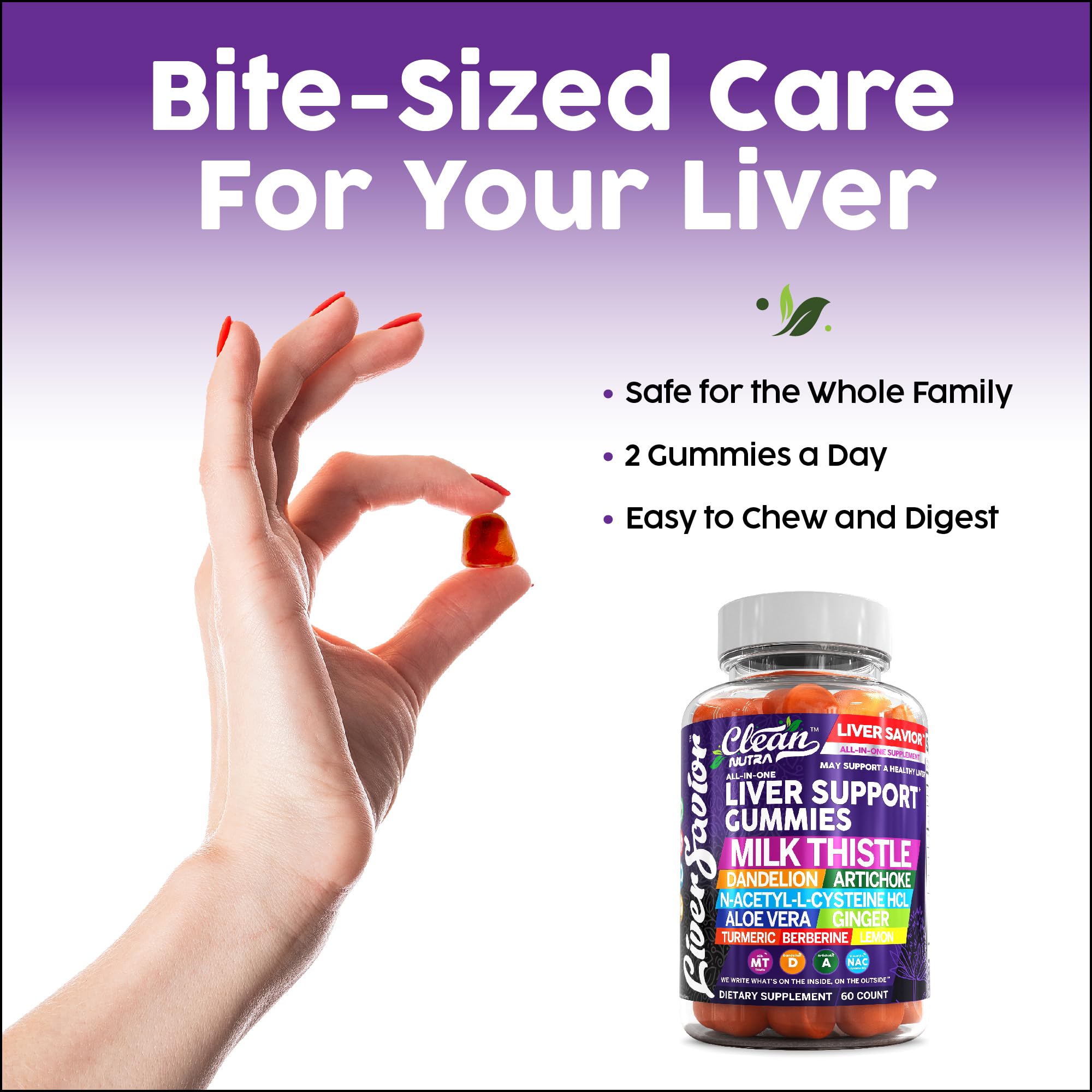 NAC cysteine liver detox gummy ingredient close-up