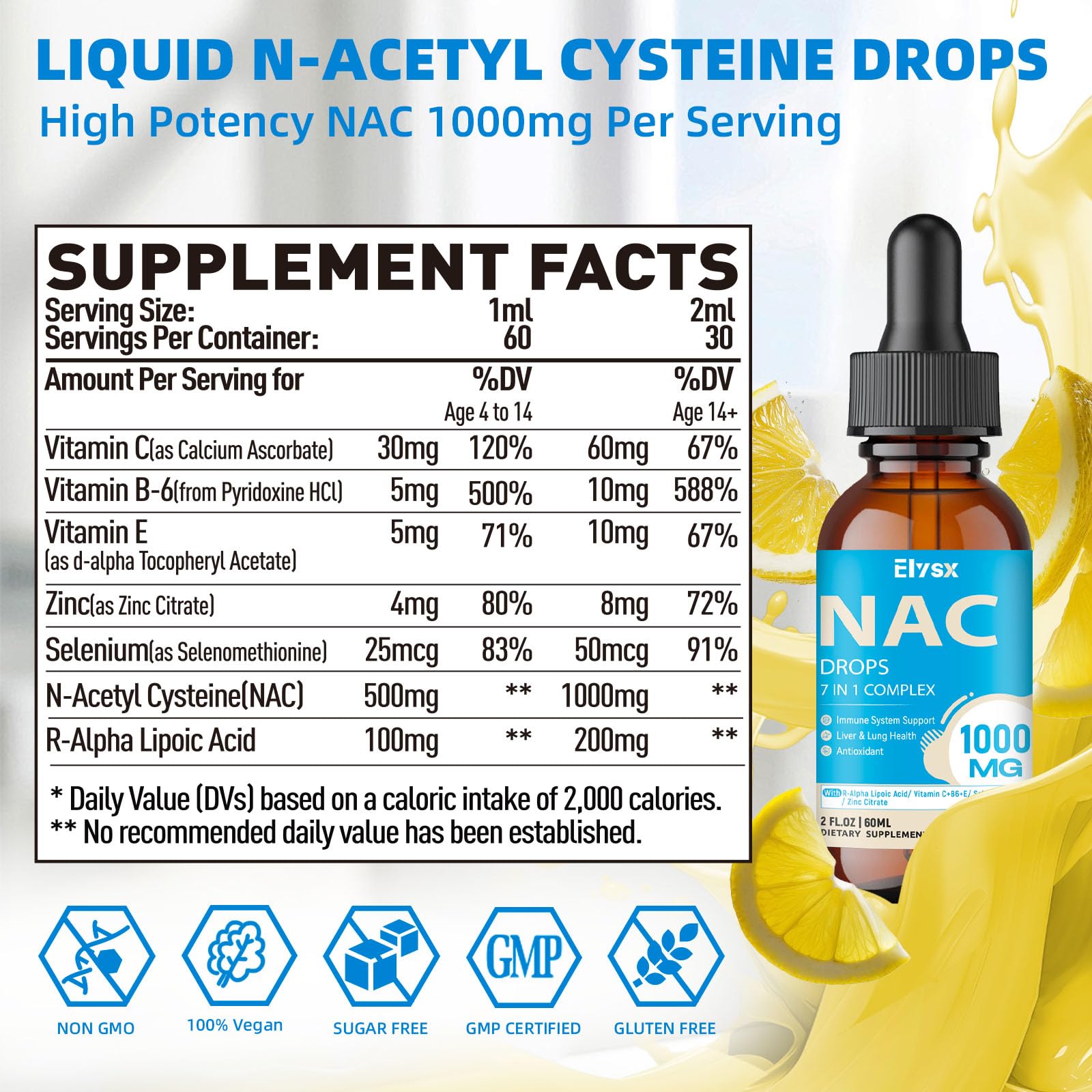 NAC with Alpha Lipoic Acid and added vitamins C, E, and Zinc