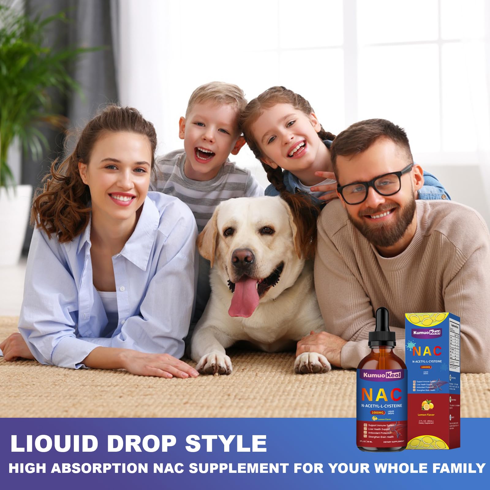 Child dosage of NAC drops: 1 ml per serving