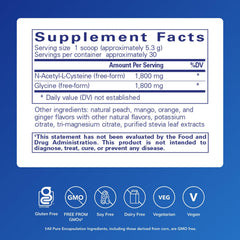 Serving scoop of NAC and glycine immune support powder