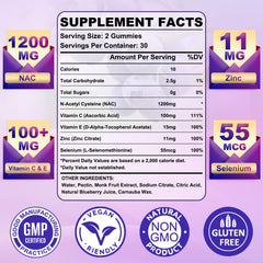Vegan pectin-based NAC gummies in assorted colors