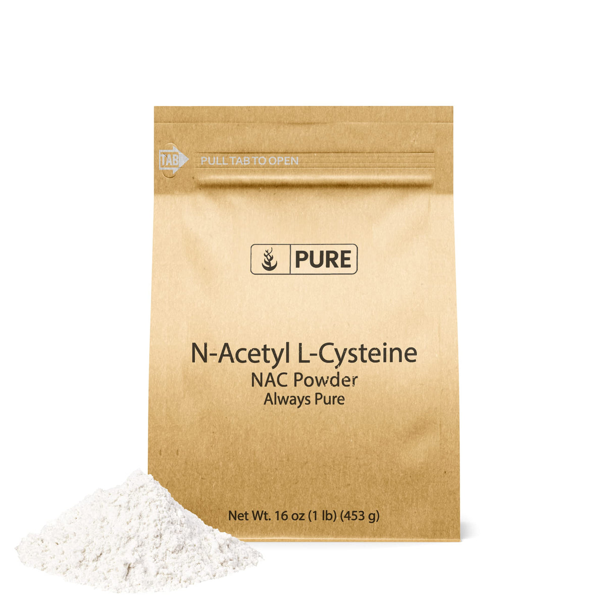 NAC N-Acetyl L-Cysteine powder bottle, 1 lb