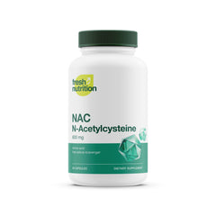NAC Supplement bottle labeled 600mg – 90 vegan capsules