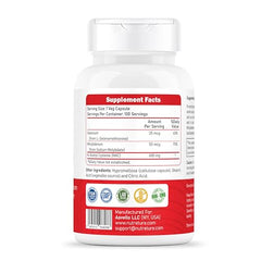 NAC 600 mg bottle label close-up