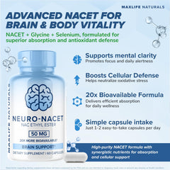 NACET Ethyl Ester supplement for brain and lung support