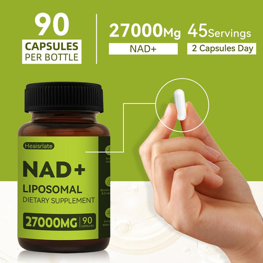 Close-up of NAD+ supplement capsules