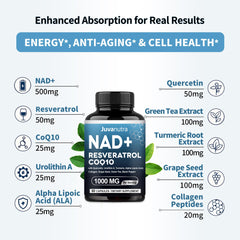 Turmeric and Grape Seed antioxidants emphasis