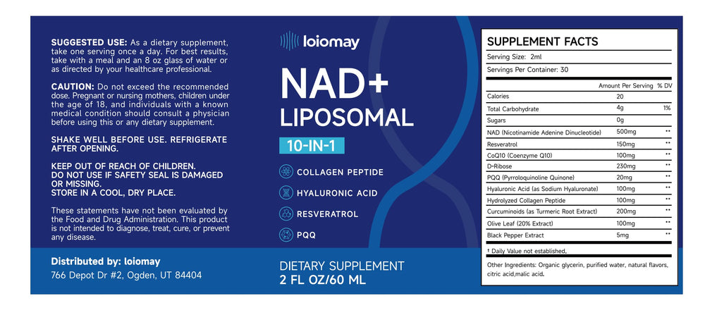 Lifestyle image showing NAD+ drops for energy and focus