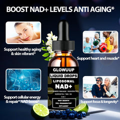 Close-up ingredients: NR, Trans-Resveratrol, Quercetin, TMG, Vitamin B3