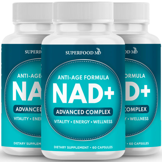NAD+ liposomal antioxidant supplement bottle with 180 capsules