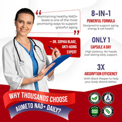 8-in-1 NAD+ blend concept graphic