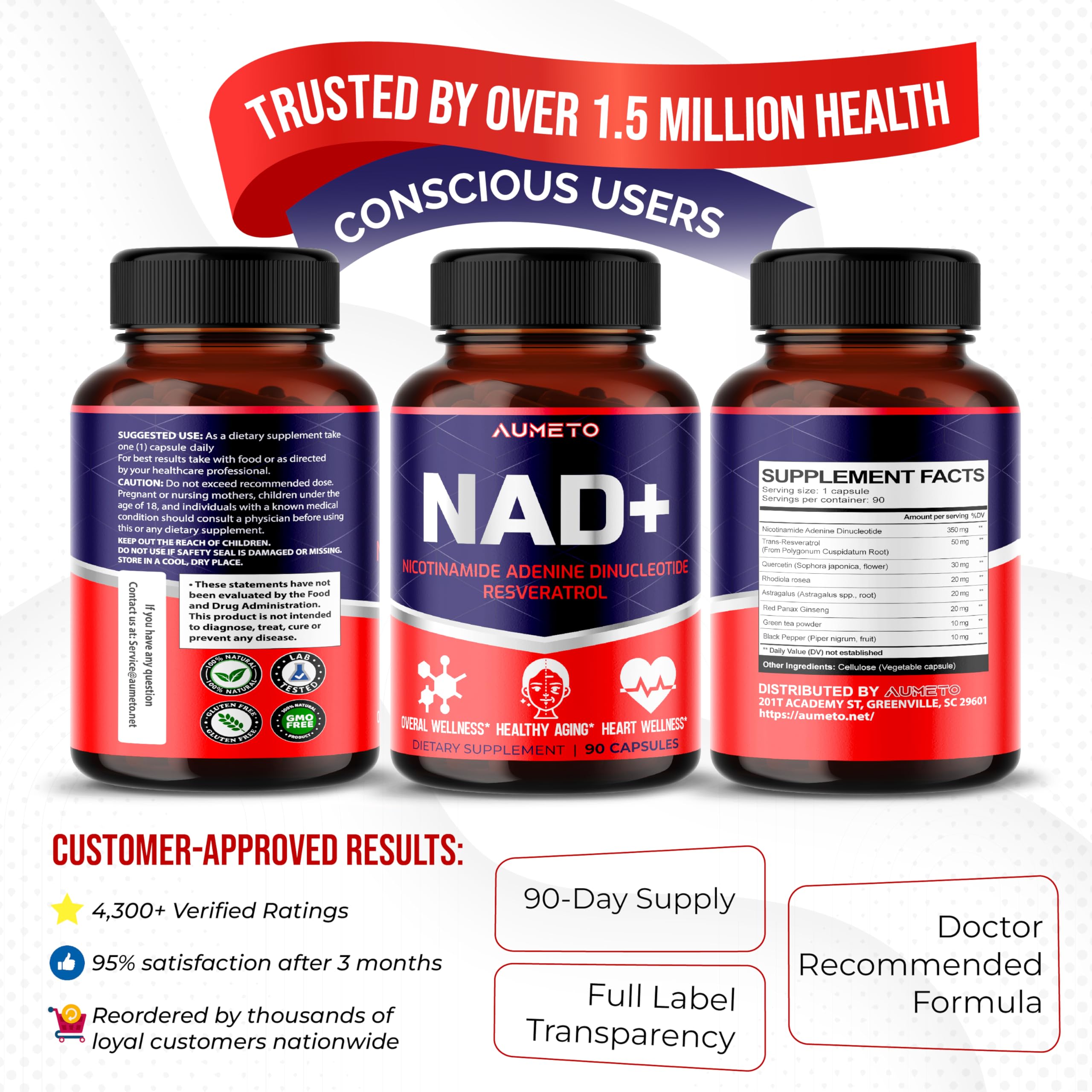 NAD+ bottle held in a wellness-oriented lifestyle setting