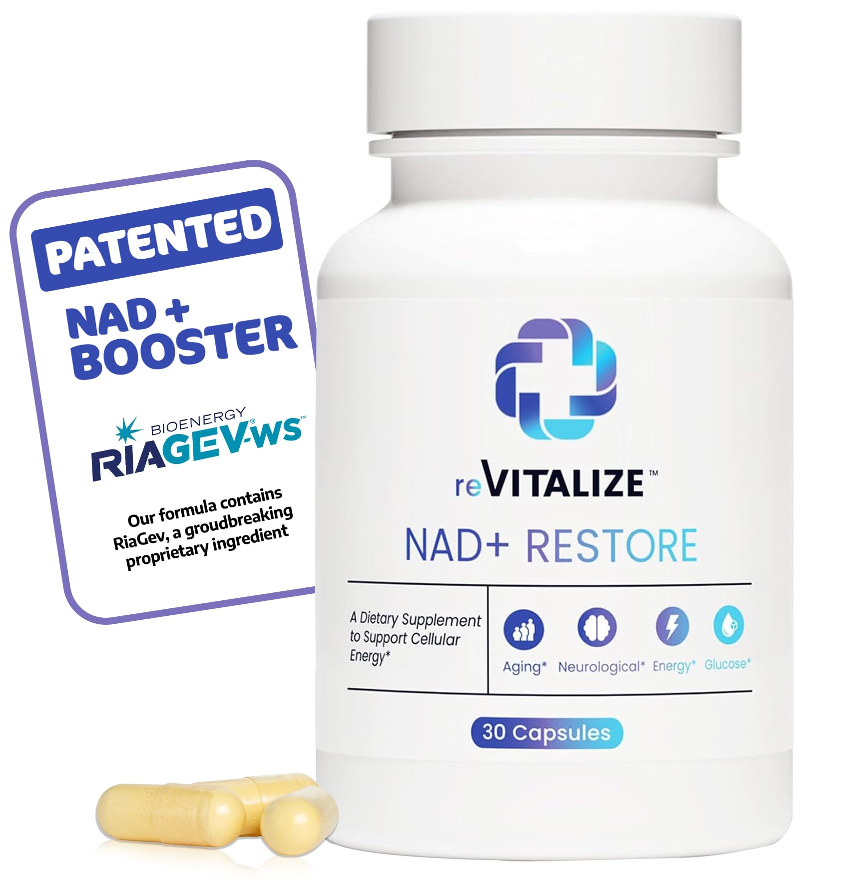 NAD+ Supplement 750mg bottle label