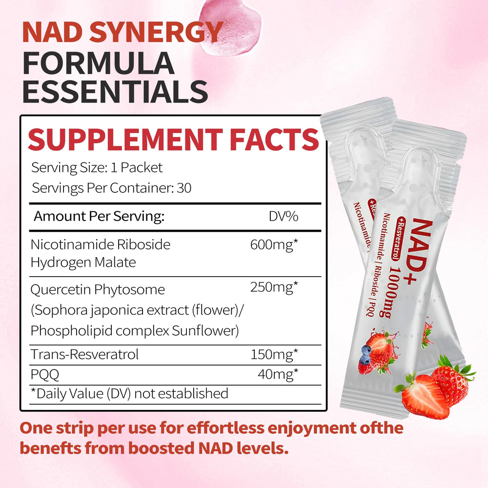 30-pack box of NAD+ Berry Flavor Drink Mix