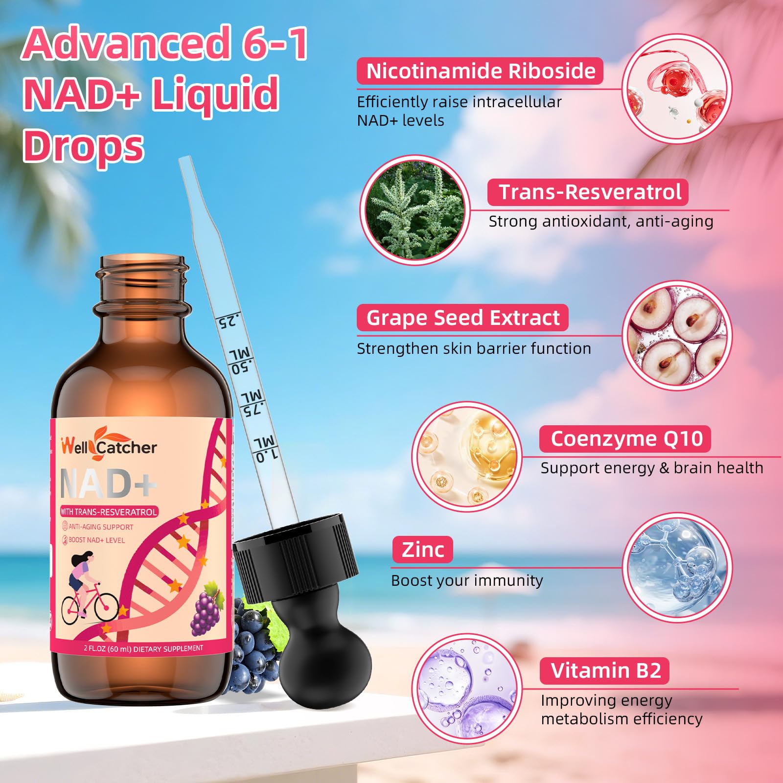 Supports energy metabolism and mitochondrial function