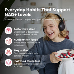 90-tablet NAD PLUS REVIVE bottle on white background