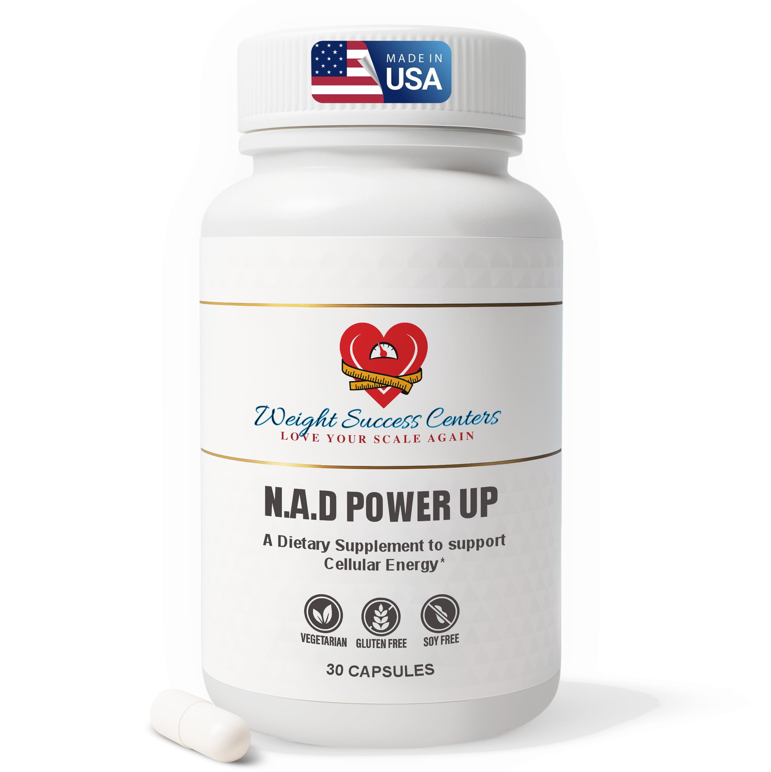 NAD+ Power Up Liposomal supplement bottle – front label
