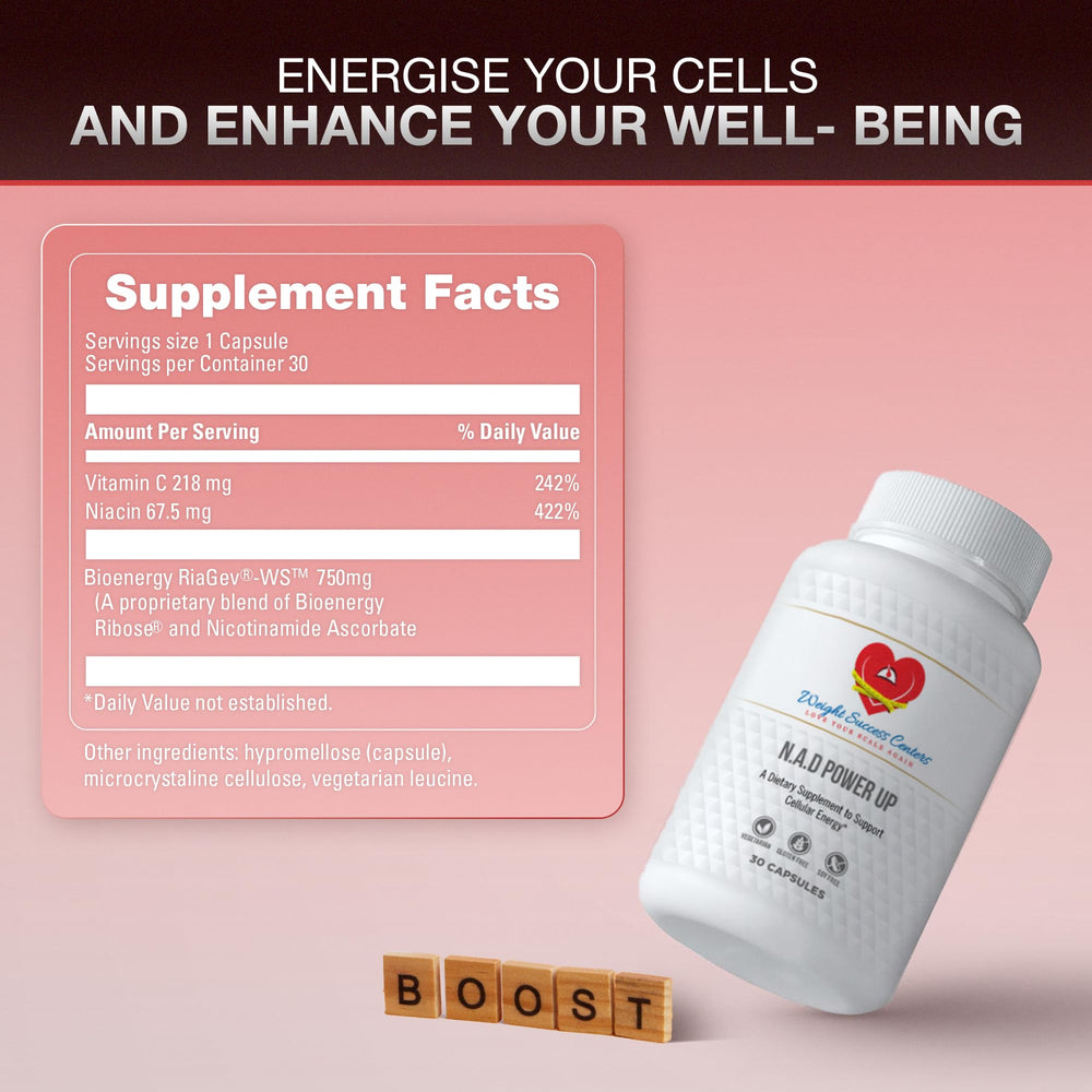 Woman taking NAD+ Power Up capsule with water