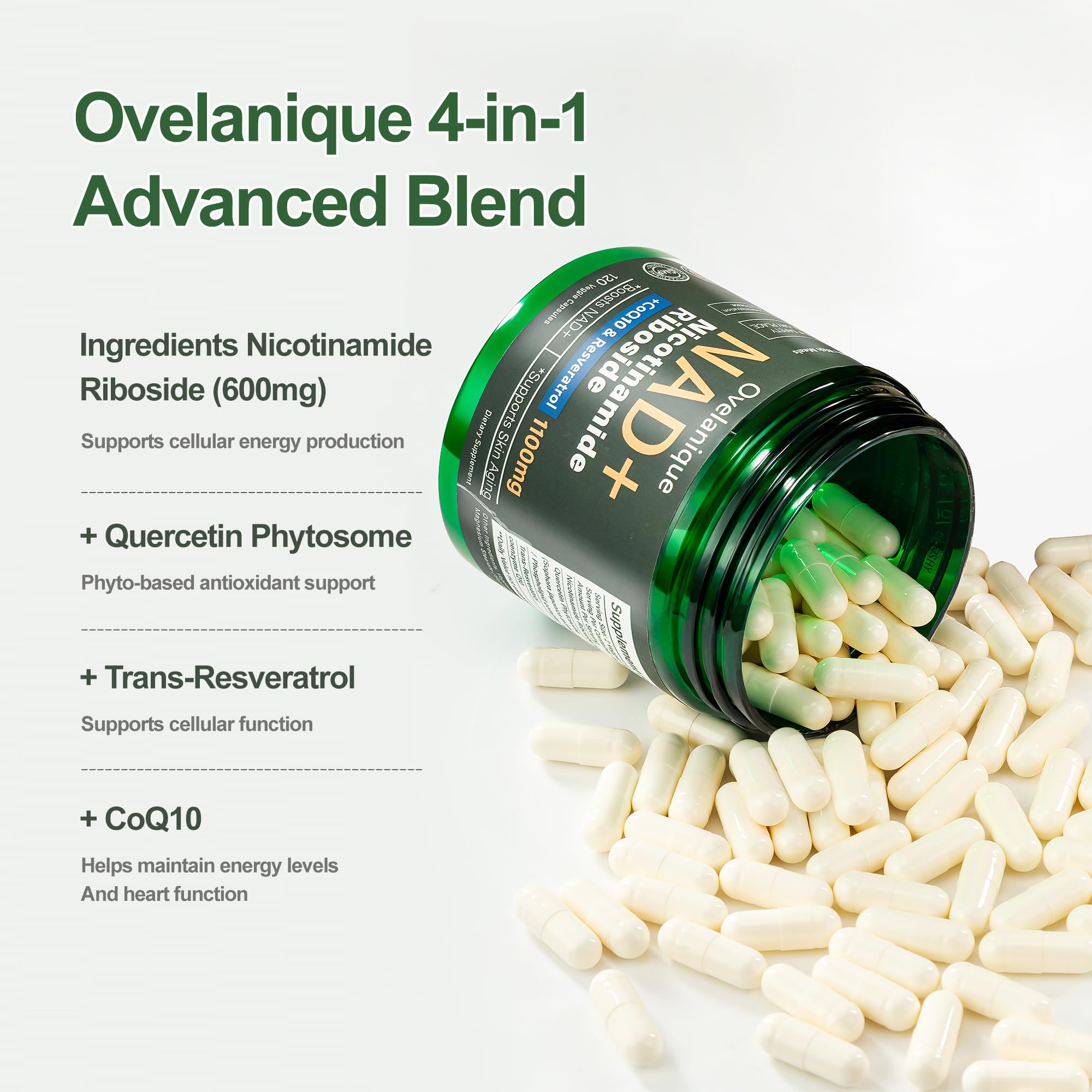 Nicotinamide riboside and resveratrol ingredients